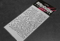 Vinyl Paint Stencil (Electronic Circuit)