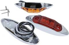 3LED Waterproof Side Mark Lamp Clearance Indicator Light Car Truck Trailer Lorry 10-30V Light Red/White/Yellow Signal Lamp New 2026 High For Reliable Electronic Component