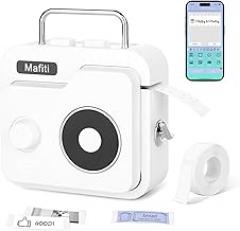 mafiti Label Maker Machine with Tape Bluetooth Wireless Label Printer Mini Label Makers Rechargeable Thermal Small Label Maker Easy to Use for Home Office School