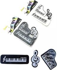 Mixed Color3Pcs/set Musical Piano Notes Shaped Rubber Pencil Eraser School Students Stationery Correction Supplies for Gifts New 2025 High Reliable Electronic Component