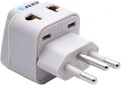 OREI US to Brazil Plug Adapter - Type N Travel Adapter for Brazil - Universal 2 in 1 - CE Certified - RoHS Compliant - White (DB-11C)
