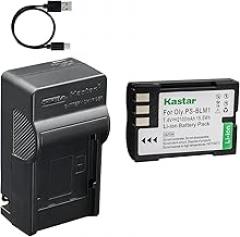 Kastar 1-Pack Battery and AC & USB-C Charger, Compatible with Olympus BLM-1 BLM-1S BLM-01 for E-1 E-3 E-30 E-520 EVOLT E-300 E-500 Cameras