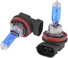 WerFamily H11 100W High Beam Headlight Bulbs Halogen Xenon HID Super White Replacement w case (Pack of 2)
