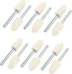 12 Pcs Abrasives Buffing Polishing 3mm Drill Hole 9mm Dia Head Hard Felt bo-bs Polishing Tool Model:76as512qo201