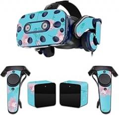 MightySkins Skin Compatible with HTC Vive Pro VR Headset - Water Flowers | Protective, Durable, and Unique Vinyl Decal wrap Cover | Easy to Apply, Remove, and Change Styles | Made in The USA