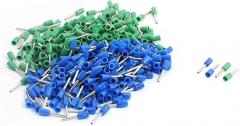 190Pcs E0508 Audio & Video Accessories Green Blue Pre Insulate Ferrules Terminals for Connectors & Adapters 22AWG Wire