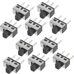 VALICLUD 20pcs High Knob Vertical Slide Switch Pin Position Panel Mount Miniature Toggle for Electronic Projects