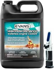 EVANS Coolant EC53001 High Performance Waterless Coolant Pack of 6 | EVANS Analog Refractometer E2196 Designed to Accurately Test for Residual Water Content