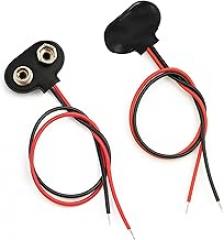 9V Battery Clip Connector, T-Type 9V Battery Holder for Student Experiments, DIY Projects, and Electronic Equipment (2 PCS)