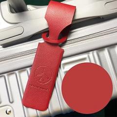 Generic Luggage Tag PU Leather Long Strip Hanging Luggage Tag Portable Travel Accessories for Suitcase Handbags Backpacks Name ID Address Tags