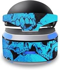 MightySkins Skin Compatible with Sony Playstation VR wrap Cover Sticker Skins Blue Skulls