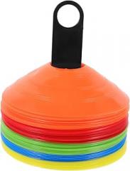 1set Multi-Function Soccer Cones Portable Agility Discs Colors Carry Bag for Football Training Basketball Drills and Sports Practices