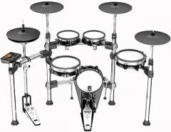 KESHUO Foldable Electronic Drum Kit Stand Percussion Build-in Metronome 28 Groups Drum Tones Practice Electric Drum