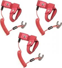 3PCS Stop Kill Switch Safety Lanyard Band Tether for Honda Jet Ski for Aquatrax F15 F15X ARX1200 ATX1200 ARX1500 ATX1500 36182-HW1-671