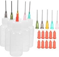Glue Bottles Fine Tip Syringe for Liquid Nail Rubbing Alcohol Dispenser Tattoo Squirt Bottle Portable Tip Applicator for Glue Supplies