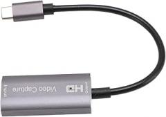 Type C to HD Multimedia Interface Video Capture Card Professional 4K 1080P High Definition Video Audio Capture Device for Live Streaming Gaming Recording Aluminum Alloy Portable