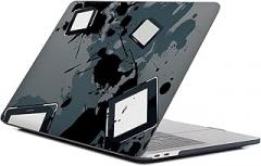 Compatible with MacBook Pro 16.2 Inch 2021/2023 Version of M1 A2485/M2 A2780 Plastic Black Computer Case for Girl Boy Fashion Pattern Ink Splashes Black Gray Electronic Tablets