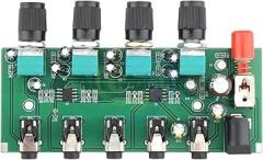 DC 5V-12V AU-401 Stereo Audlo Mixer 4 Input 1 Output Individually Controls Board Sound Mixing DIY Headphones Amplifier New 2026 High for Reliable Electronic Component, Precision, Stable Performance