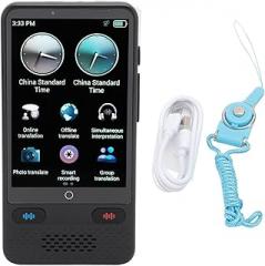 Pilipane Language Translator Device Smart Portable Touchscreen Translator with AI Assistant Group Translation Intelligent Recording for Travel Business Trip ABS 3.54 Inches