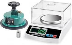 Fabric Sampler Cutter, Electronic Fabric GSM Scale, Digital Textile Weight Balance, 100cm² Disc Sampler Cloth Cutter, Thickness 0-5mm, for Non-Woven Fabrics, Paper