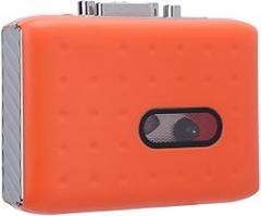 Cassette Player Tape Recorder, Portable Cassette Tape Player, USB C Cassette to MP3 Converter, Built in Microphone & Headphone Jack, Reverse Recording to Tape, Orange