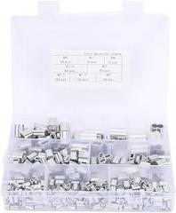 315pcs Aluminum Crimping Loop Sleeve Kit M1.2 M6, Double Loop Design, Sorted and Packed in Plastic, Long Service Life, for Wire Diameter M1.2 M6