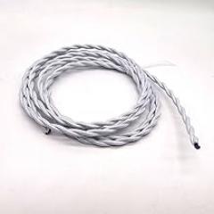 Jinchao-Twisted Cloth Covered Wire Antique Industrial Electronic Wire 18 Gauge 2 Conductor 5M/10M for Vintage and Antique Lamps Rayon (Color : Gold, Length : 20m)