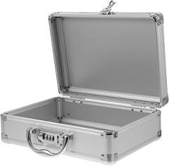 Uonlytech Metal Toolbox Carrying Suitcase for Electronics Tools Storage Box Organizer Portable Toolbox Lockable Medicine Storage