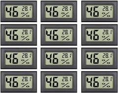 12 Pack Mini Small Digital Electronic Temperature Humidity Meter Gauge Indoor Thermometer Hygrometer LCD Display Celsius