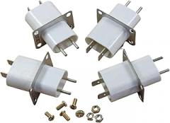 Microwave Oven Filament Socket, Electronic Magnetron Pin With Penetrating Capacitor, 10 Pieces, Compatible For Microwave Oven.