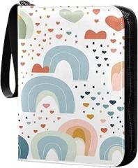 Rainbows Collectible Trading Card Albums,4-Pocket Card Binder with 50 Removable Sleeves with Zipper Game Card Collection Binder Album Holder
