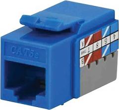 Datacomm Electronics 20-3425-BL-10 CAT-5E Jacks, 10 Pack (Blue)