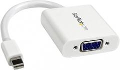 StarTech.com Mini DisplayPort to VGA Adapter - Active Mini DP to VGA Converter - 1080p Video - mDP or Thunderbolt 1/2 Mac/PC to VGA Monitor/Projector/Display - mDP 1.2 to VGA Dongle - White (MDP2VGAW)