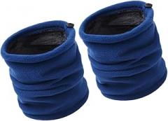 Milisten 2pcs Blue Outdoor Winter Neck Warmers Double Layer Fleece Neck Collar Scarves for Women Cold Weather Gaiters and Scarf Masks