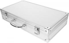 Lurrose Aluminum Alloy Portable Tool Box and Parts Case with Combination Lock, Hard Shell Carrying Case for Medical, Cosmetic, and Electronics Storage, 35x19x6.5 Cm