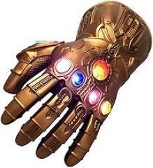 Kids Infinity War Gauntlet Portable Electronic Arm LED Light PVC Thanos Glove Toys Gift for Halloween Decorations Party Rose Gold