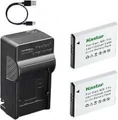Kastar 2-Pack Battery and AC & USB-C Charger, Compatible with Canon NB-11L, NB-11LH, PowerShot ELPH 110 150 180 190 360, SX400 SX410 SX420, A2300 A2400 A2500 A2600 A3400 A4000 Cameras