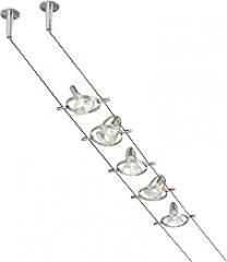 Tiella 800CBL5PN-LED, Accent Electronic Low Volt Surface Track Lighting Kits, LED Compatible, Nickel