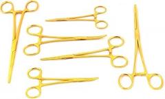 Ultimate Gold Plated Hemostat Set, 6 Piece Ideal for Hobby Tools, Electronics, Fishing and Taxidermy