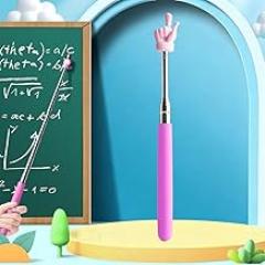 Extendable Pointer Finger Stick - Bright Colored Telescopic Teachers Pointer for Classroom, Perfect Pointing Stick for Reading & Presentation Pointers,Pink