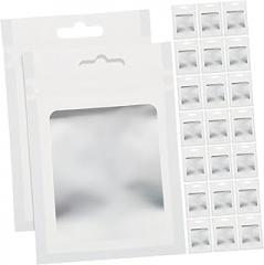 100pcs Resealable Jewelry Storage Bags 8x13cm for Earrings and Electronic Components Sturdy Sealable Organizing Bags