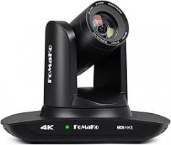 FoMaKo K30NS 4K 30x Optical Zoom PTZ Camera with NDI 6 & NDI HX3, AI Auto-Tracking Gen 3, 3G-SDI/LAN/USB3.0/HDMI – Professional Live Streaming Camera for Church, Worship, Education & Conference