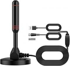 Vertical HDTV Antenna with Amplifier - for 4K/1080P Indoor Outdoor Use & Car Vehicle Channel Reception