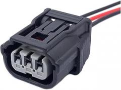 3Pin Auto Waterproof Electronic Connector Wire Harness Ignition Coil Small/Plug 6188-4775 6189-7037(Color:3P Female,Size:1 Pc)