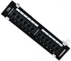 INTELLINET 162470 CAT-5E UTP Wall-Mount Patch Panel, 12 Port Computers, Electronics, Office Supplies, Computing