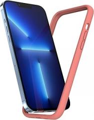 K TOMOTO Compatible with iPhone 13 Pro Max Bumper Case (6.7 Inch), Liquid Silicone Protective Frame [Raised Edge & Drop Protection] Silky and Soft Touch, Coral