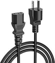 Kado 0.5m 3 Prong AC Power Cord, 1.6 Feet 125 Volts 10 Amps Power Cable for Electronics, Dekstop PC, TV, Computer, Printer, Radio, Monitor, Sceptre, Samsung, Dell, Panasonic, Vizio, LG, Asus