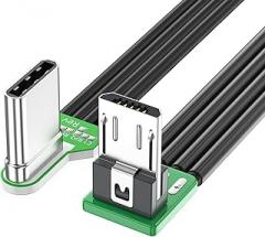 Flexible USB C to USB 5Pin Cord with Right/Left Angled for Electronics 5.0cm-200cm Optional