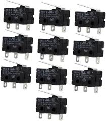 10pcs Micro Hinge Lever Switch High Sensitivity Micro Switch for Home Appliances and Electronic Equipment Plated Connector