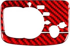 Car Red Carbon Fiber Accessories Headlight Switch 2PCS Protective Cover Sticker Anti-Scratch Compatible with Audi A3 S3 RS3 8V 2013 2014 2015 2016 2017 2018 2019